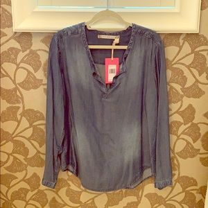 Chelsea and Violet chambray top
